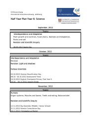 Half Year Plan Year 6: Science - CJD International School ...