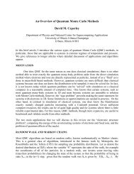 An Overview of Quantum Monte Carlo Methods - University of Illinois ...