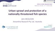 Urban sprawl and protection of a nationally threatened fish species