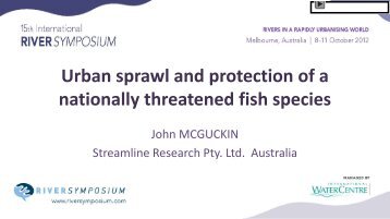 Urban sprawl and protection of a nationally threatened fish species