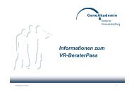 Informationen zum VR-BeraterPass - GenoAkademie