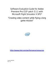 Software Evaluation Guide for Adobe Premiere Pro CS3 ... - Intel