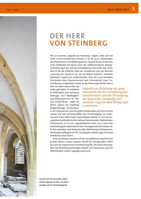 Bauherren und BischÃ¶fen - FundraisingbÃ¼ro Bistum Hildesheim