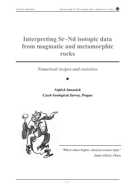 Interpreting SrÅNd isotopic data from magmatic and metamorphic ...