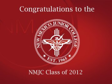 Congratulations to the - New Mexico Junior College