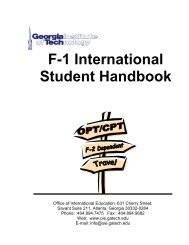 F-1 International Student Handbook - Office of International Education