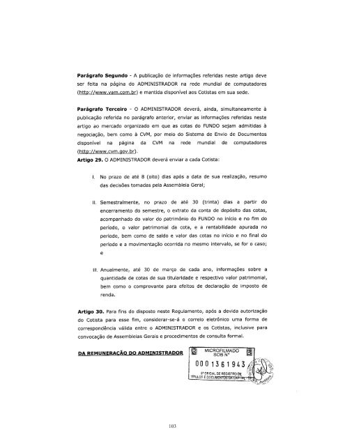 FII BB RENDA DE PAPÃIS IMOBILIÃRIOS - Banco do Brasil