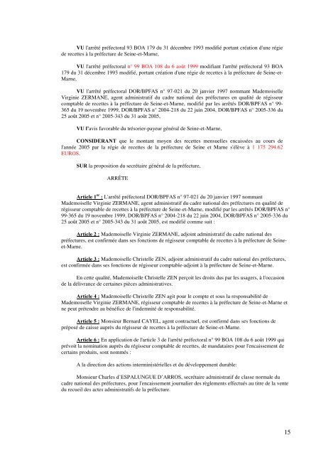 Recueil des actes administratifs de la prÃ©fecture de Seine et Marne ...