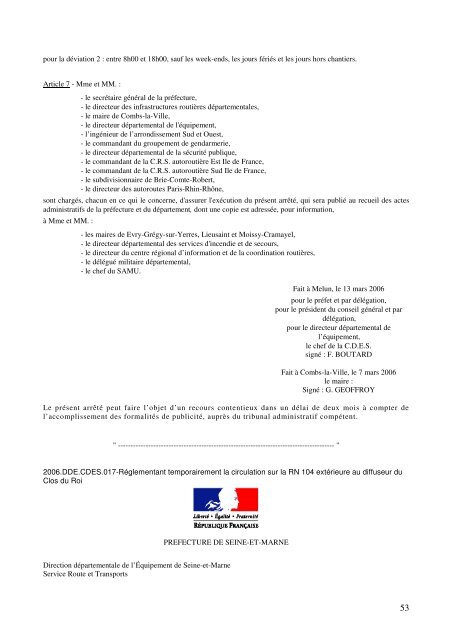 Recueil des actes administratifs de la prÃ©fecture de Seine et Marne ...