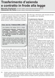 Trasferimento d'azienda e contratto in frode alla legge - UIL Basilicata