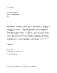 Letter from EGX; Response from ERC_280211 - ERC Egypt