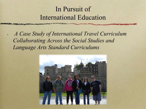 In Pursuit of International Education - Peter Raatz ... - Ohio ACTE