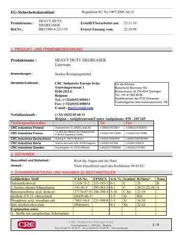 Sicherheitsdatenblatt - Buttschardt Electronic AG