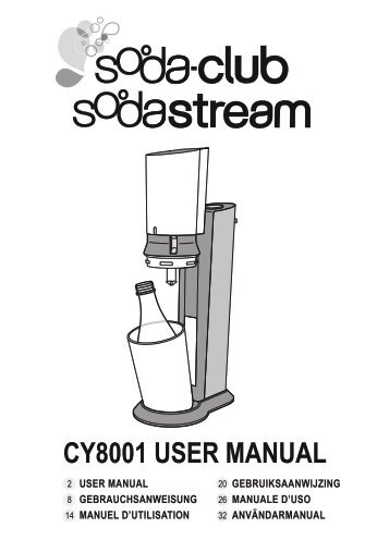 cy8001 user manual - Crystal Drink Machine - Sodastream