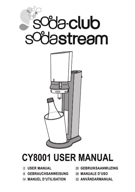 cy8001 user manual - Crystal Drink Machine - Sodastream