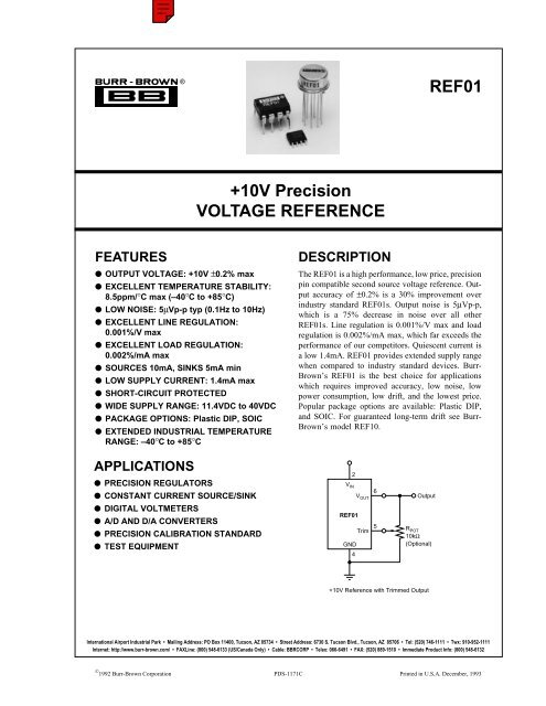 3x REF01C Voltage Reference 10V #2 