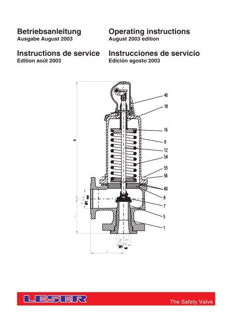 leser safety valve distributor supplier