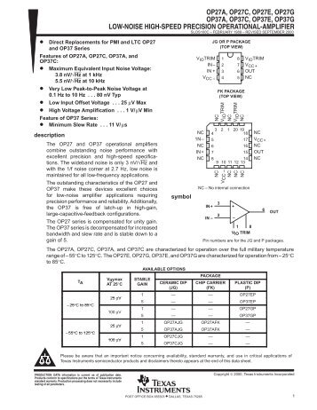 "Low-Noise High-Speed Precision Operational-Amplifier"