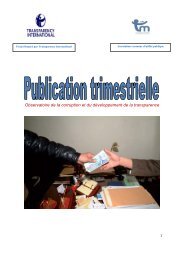 La publication trimestrielle de Transparency Maroc Edition avril 2013