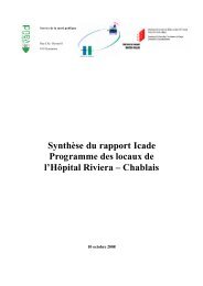 SynthÃ¨se du rapport Icade - Programme des locaux de l'HÃ´pital ...