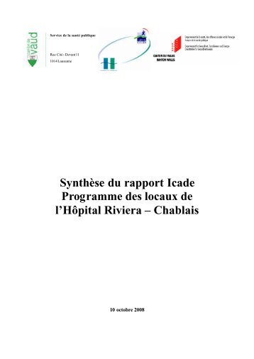 SynthÃ¨se du rapport Icade - Programme des locaux de l'HÃ´pital ...