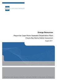 Report for Cape Riche Seawater Desalination Plant - Grange ...