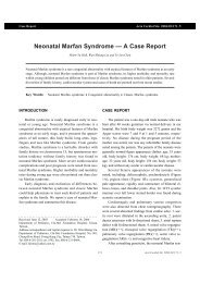 Neonatal Marfan Syndrome â A Case Report