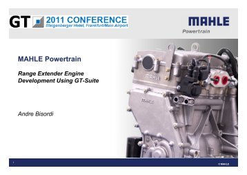 Range Extender Engine Development Using GT-Suite