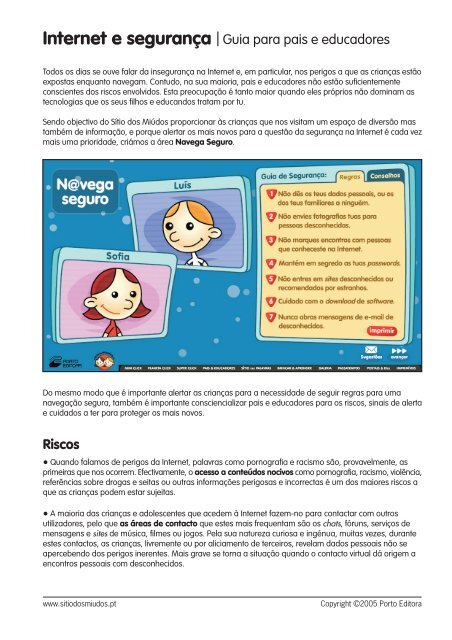 Riscos Internet e seguranÃ§a | Guia para pais e educadores