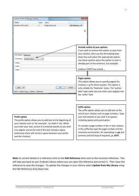 EndNote X6 (Word 2010) - The University of Auckland Library