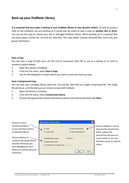 EndNote X6 (Word 2010) - The University of Auckland Library