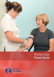 Warfarin Care Patient Guide - Sullivan Nicolaides Pathology