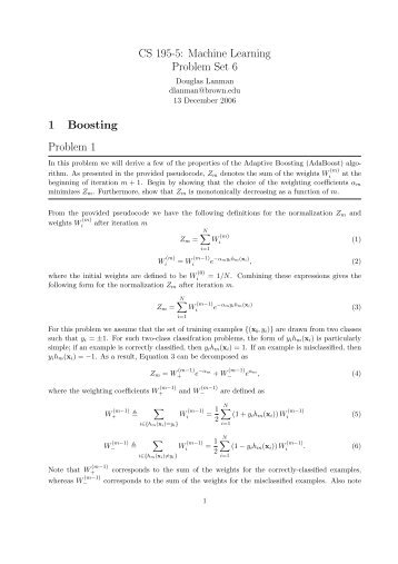 CS 195-5: Machine Learning Problem Set 6 1 Boosting ... - CiteSeerX