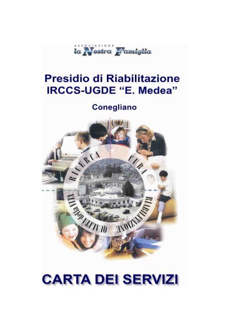 carta dei servizi Conegliano - La Nostra Famiglia