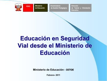 educaciÃ³n en seguridad vial - Ditoe - Ministerio de EducaciÃ³n