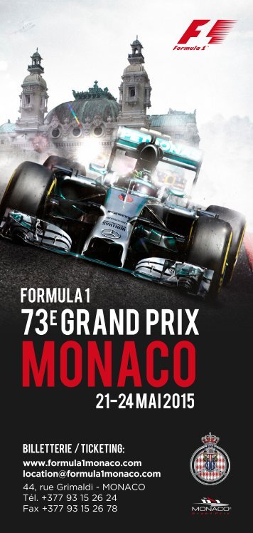 Formula 1 Grand Prix Monaco 21-24 Mai 2015