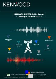 KENWOOD ELECTRONICS France - Catalogue Tarifaire 2015 -