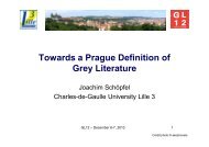 Towards a Prague Definition of Grey Literature - OpenGrey