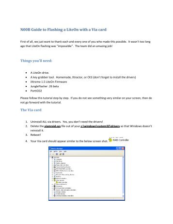 N00B Guide to Flashing a LiteOn with a Via card - Xbox-Scene.com