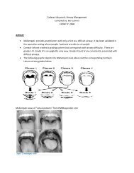 Cadaver lab pearls: Airway Management Compiled by: Ben Lawner ...