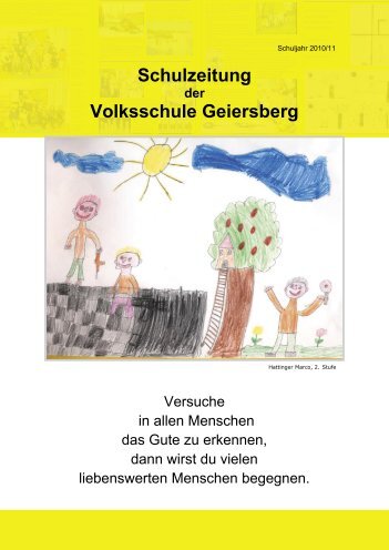 Schulzeitung der Volksschule Geiersberg