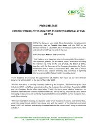 press release frederic van houte to join cirfs as ... - FiberSource