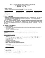 Park & Rec Meeting Minutes May 15, 2013 - West Hanover Township