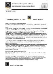 TEXTE DE PRESSE F - VDSS