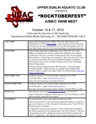 UDAC Rocktoberfest - Middle Atlantic Swimming