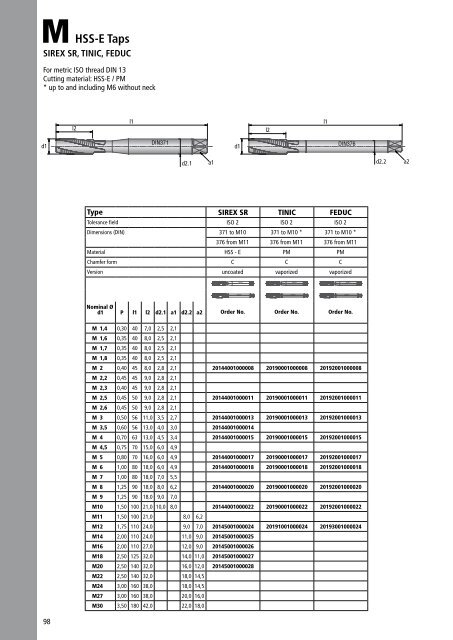 THREADING SYSTEMS - JEL - 05/2008 - Komet