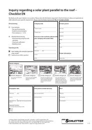 Inquiry regarding a solar plant parallel to the roof – Checklist EN