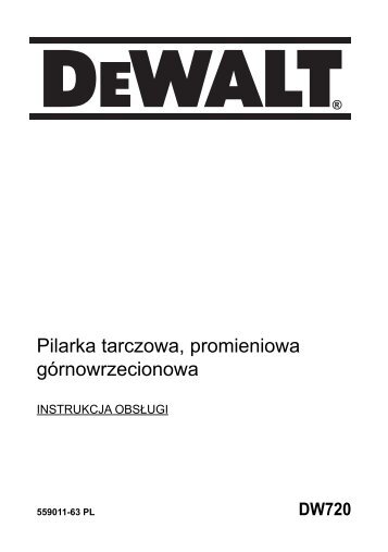 Pilarka tarczowa, promieniowa górnowrzecionowa - Service ...