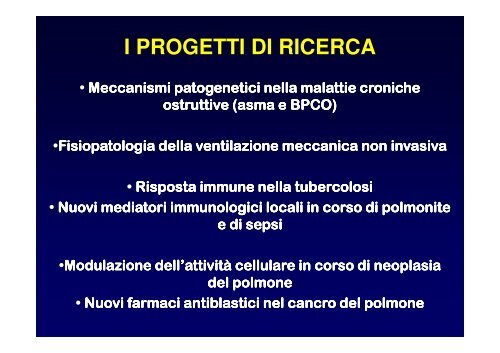 Introduzione al corso - Clinica malattie apparato respiratorio