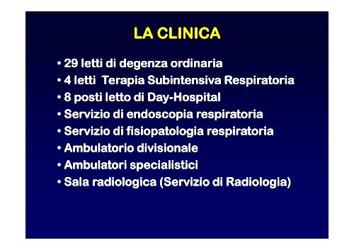 Introduzione al corso - Clinica malattie apparato respiratorio